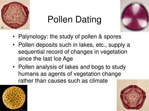 pollen dating method